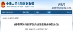 出口貨物因受疫情原因退運免收進出口關(guān)稅,好消