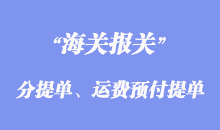 分提單、運(yùn)費(fèi)預(yù)付提單和運(yùn)費(fèi)到付提單